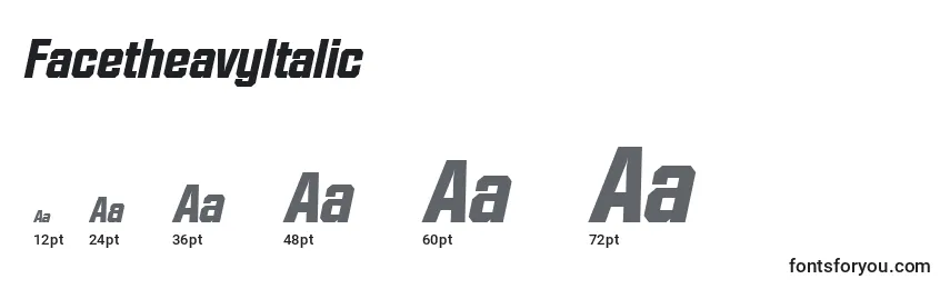 FacetheavyItalic Font Sizes