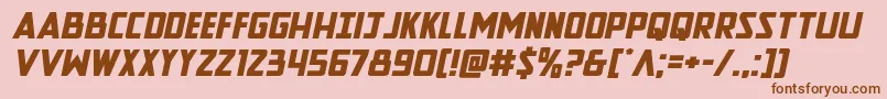 Newcomictitleexpandital Font – Brown Fonts on Pink Background