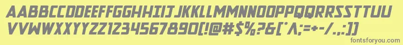 Newcomictitleexpandital Font – Gray Fonts on Yellow Background