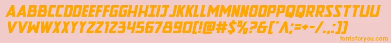 Newcomictitleexpandital Font – Orange Fonts on Pink Background