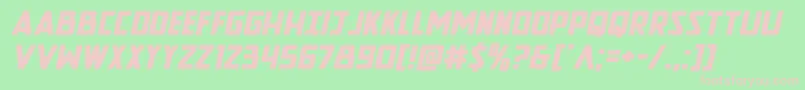 Newcomictitleexpandital Font – Pink Fonts on Green Background