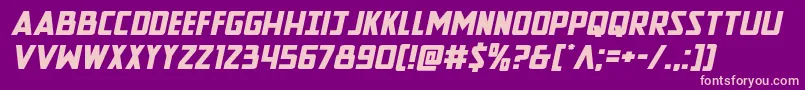 Newcomictitleexpandital Font – Pink Fonts on Purple Background