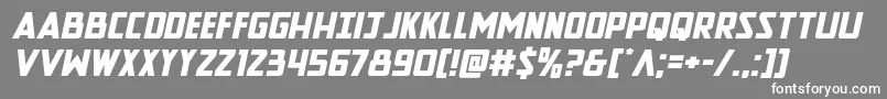 Newcomictitleexpandital Font – White Fonts on Gray Background