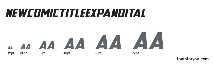 Newcomictitleexpandital Font Sizes