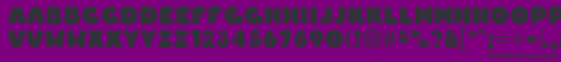 OledascapssskBold-fontti – mustat fontit violetilla taustalla