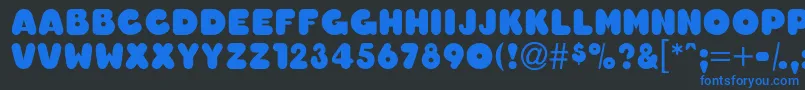 OledascapssskBold Font – Blue Fonts on Black Background