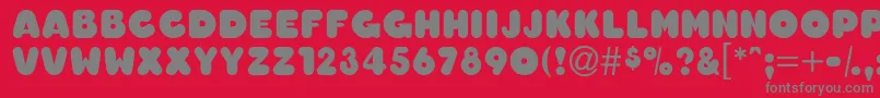 OledascapssskBold Font – Gray Fonts on Red Background