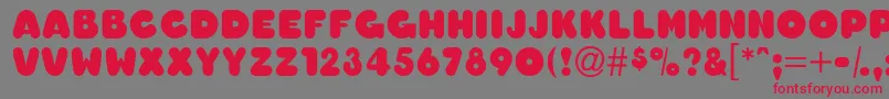 OledascapssskBold Font – Red Fonts on Gray Background