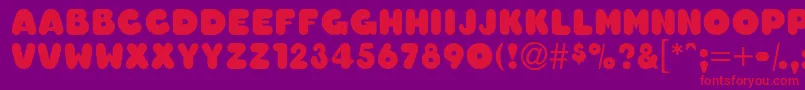 OledascapssskBold Font – Red Fonts on Purple Background