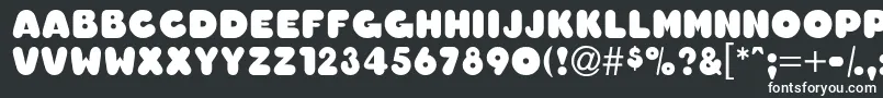 Шрифт OledascapssskBold – белые шрифты на чёрном фоне