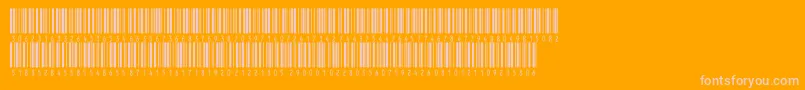 フォントV300015 – オレンジの背景にピンクのフォント