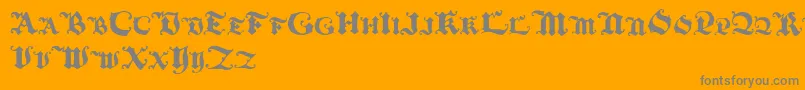 Blackinitialtext Font – Gray Fonts on Orange Background