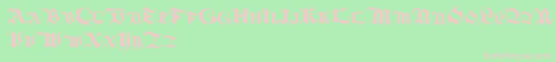 Blackinitialtext Font – Pink Fonts on Green Background