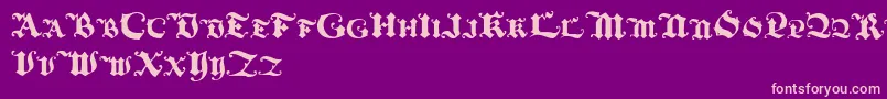 Blackinitialtext Font – Pink Fonts on Purple Background