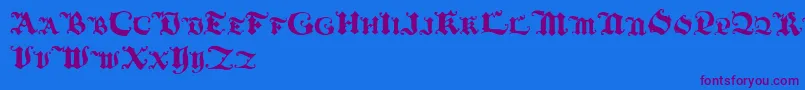 Blackinitialtext Font – Purple Fonts on Blue Background