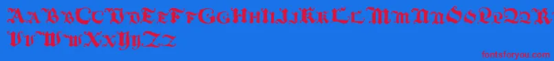 fuente Blackinitialtext – Fuentes Rojas Sobre Fondo Azul