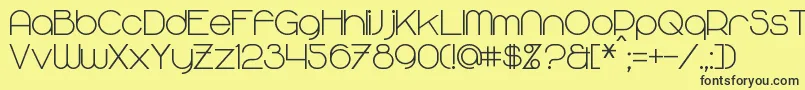 MajoramSansBold Font – Black Fonts on Yellow Background