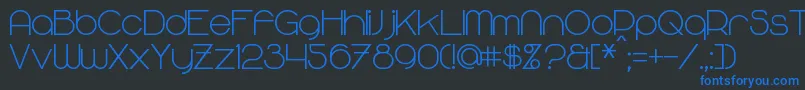 MajoramSansBold Font – Blue Fonts on Black Background