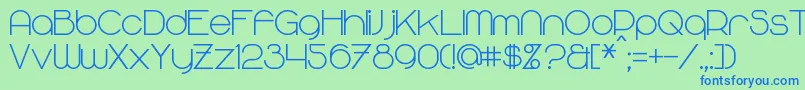 MajoramSansBold Font – Blue Fonts on Green Background