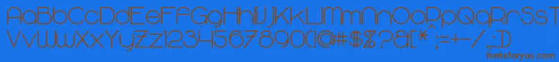 MajoramSansBold Font – Brown Fonts on Blue Background