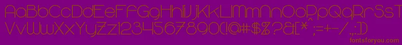 MajoramSansBold Font – Brown Fonts on Purple Background