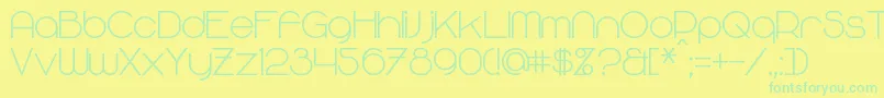 MajoramSansBold Font – Green Fonts on Yellow Background