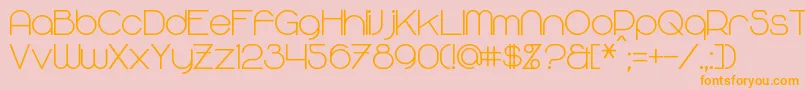 MajoramSansBold Font – Orange Fonts on Pink Background