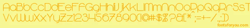 MajoramSansBold Font – Orange Fonts on Yellow Background