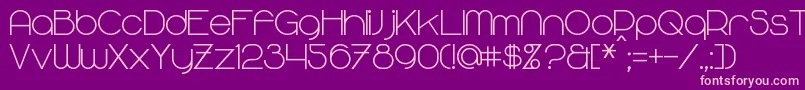 MajoramSansBold Font – Pink Fonts on Purple Background