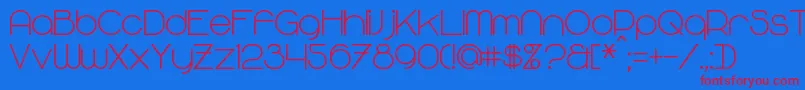 MajoramSansBold Font – Red Fonts on Blue Background