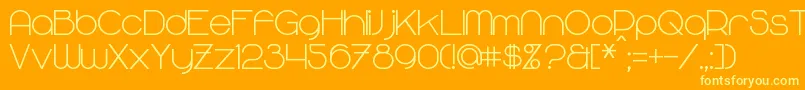 MajoramSansBold Font – Yellow Fonts on Orange Background