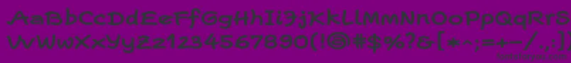 フォントEscriptwideLtBold – 紫の背景に黒い文字