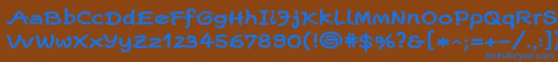 Шрифт EscriptwideLtBold – синие шрифты на коричневом фоне