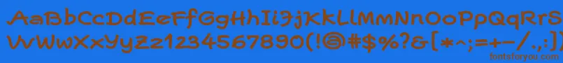 EscriptwideLtBold Font – Brown Fonts on Blue Background