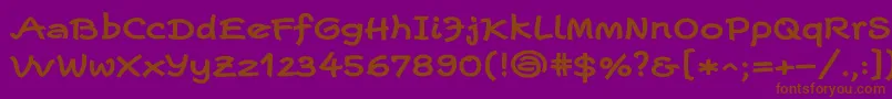 EscriptwideLtBold Font – Brown Fonts on Purple Background