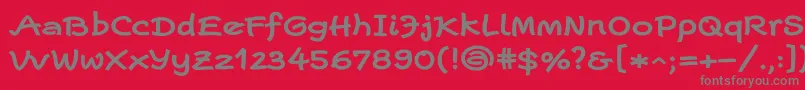 EscriptwideLtBold Font – Gray Fonts on Red Background