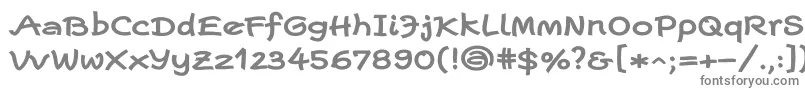 フォントEscriptwideLtBold – 白い背景に灰色の文字