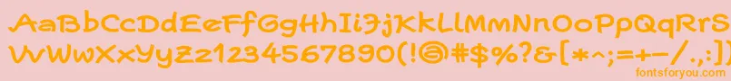 EscriptwideLtBold Font – Orange Fonts on Pink Background