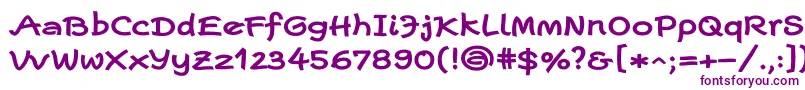 EscriptwideLtBold Font – Purple Fonts on White Background