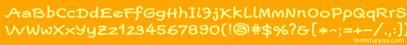 EscriptwideLtBold Font – Yellow Fonts on Orange Background