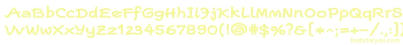 EscriptwideLtBold Font – Yellow Fonts on White Background