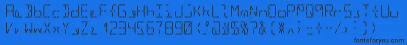 Segment16aRegular-Schriftart – Schwarze Schriften auf blauem Hintergrund