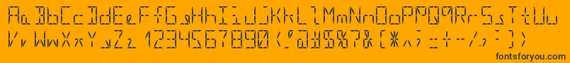 Шрифт Segment16aRegular – чёрные шрифты на оранжевом фоне