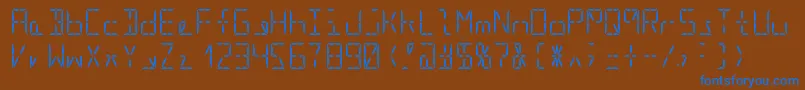 Шрифт Segment16aRegular – синие шрифты на коричневом фоне