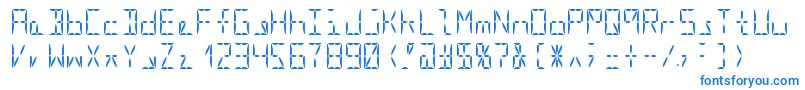 Segment16aRegular Font – Blue Fonts on White Background