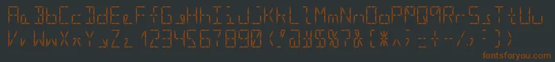 Шрифт Segment16aRegular – коричневые шрифты на чёрном фоне