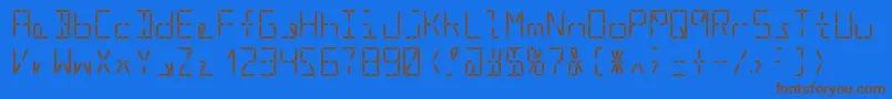 Segment16aRegular Font – Brown Fonts on Blue Background