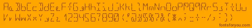 Шрифт Segment16aRegular – коричневые шрифты на оранжевом фоне