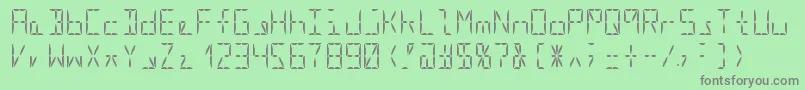 Шрифт Segment16aRegular – серые шрифты на зелёном фоне