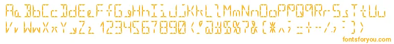 Segment16aRegular Font – Orange Fonts on White Background